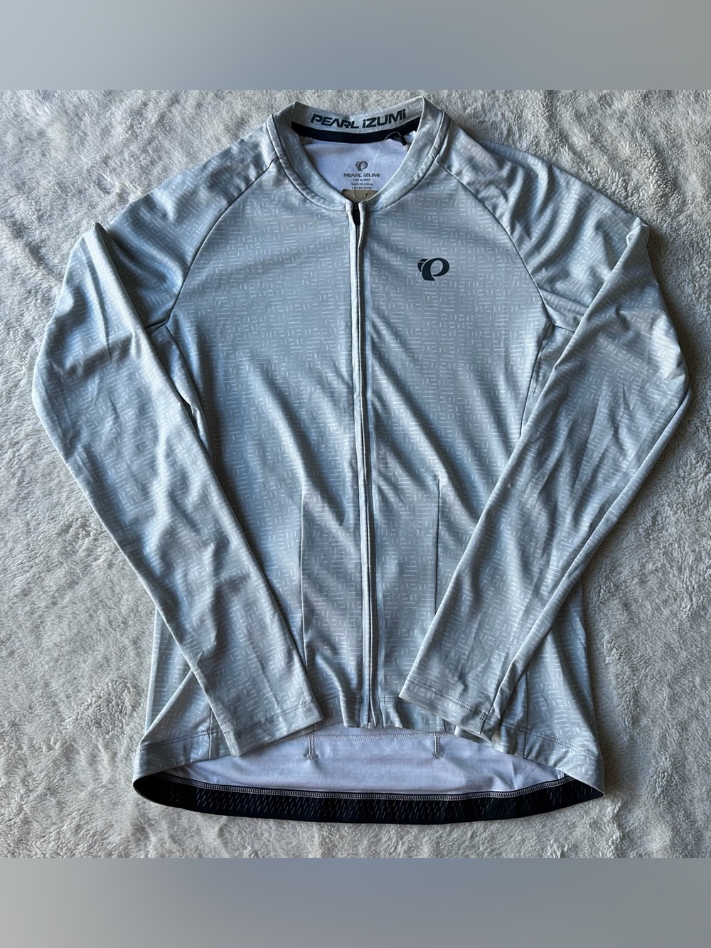 Pearl Izumi Attack Long Sleeve Cycling Jersey Womens L light gray NWT *read